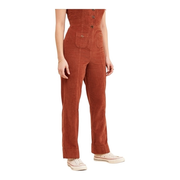 Urban Outfitters Button Front Jumpsuit Women’s Corduroy Sleeveless Jumpsuit, S - Picture 4 of 9